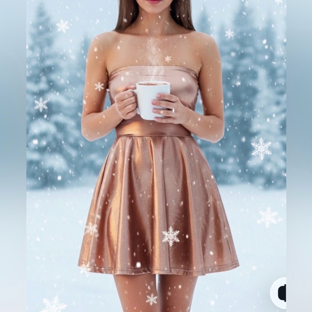 American Apparel White Top with Rose Gold Accent NEW